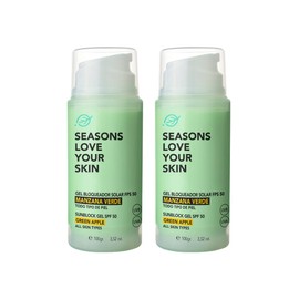 seasons love your skin kit 2 pack bloqueador solar facial manzana verde en gel 100 gr