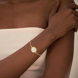 To My Love Bracelets Sunflower Bracelet Gold Bracelets for Women Flower Jewelry Gifts for Birthday Special