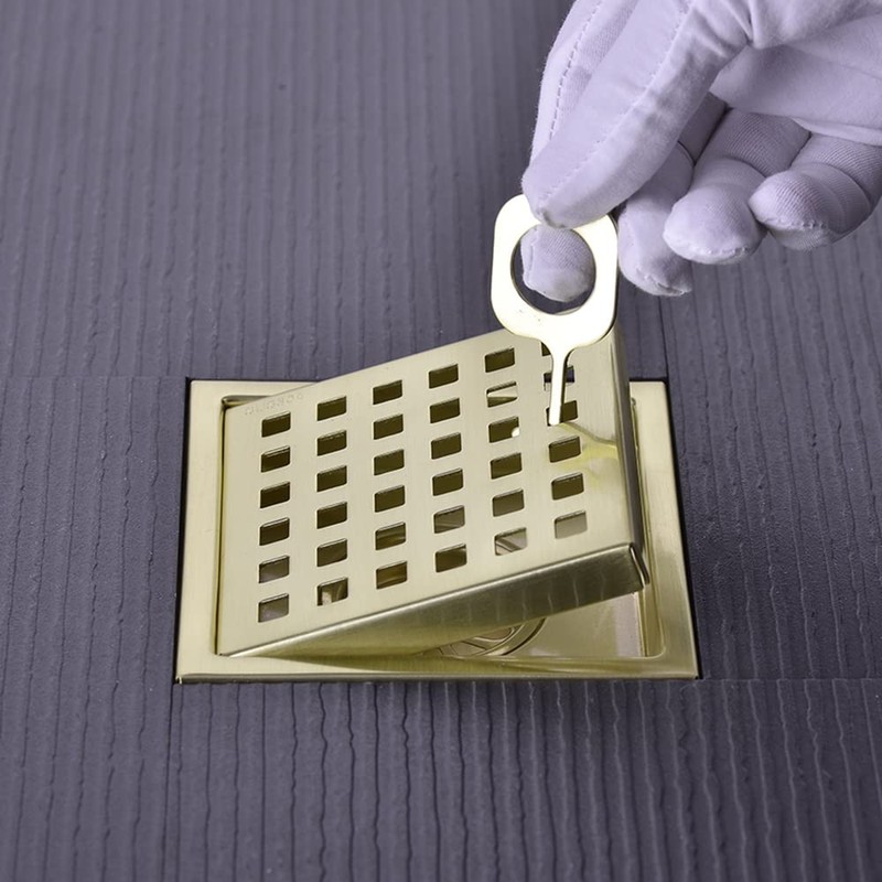 Square Shower Drain 4 inch, Nicmondo Floor Waste Drain Point