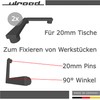 ULROAD Pack of 2 Bench Hooks 20 mm 90° Angle