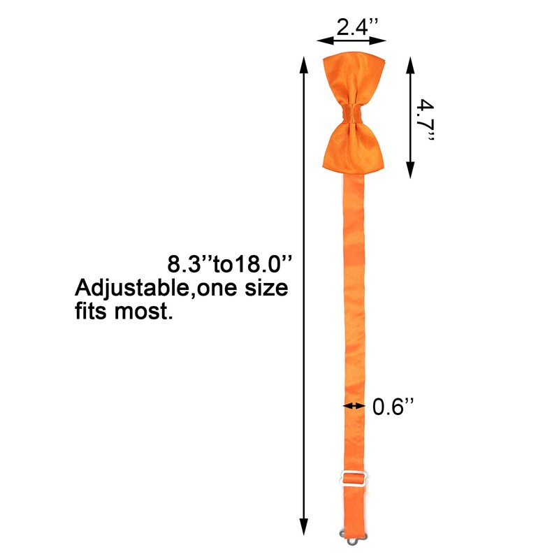 Medsuo Adjustable Bowtie, Men BowtiePre-Tied Bow Tie for Parties (Orange)