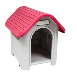 Indoor Outdoor Dog House Small to Medium Pet All Weather Doghouse Puppy Shelter (RED TOP)