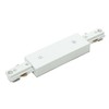 Gloss White 240V Single Circuit Track Central Connector Accessory Track