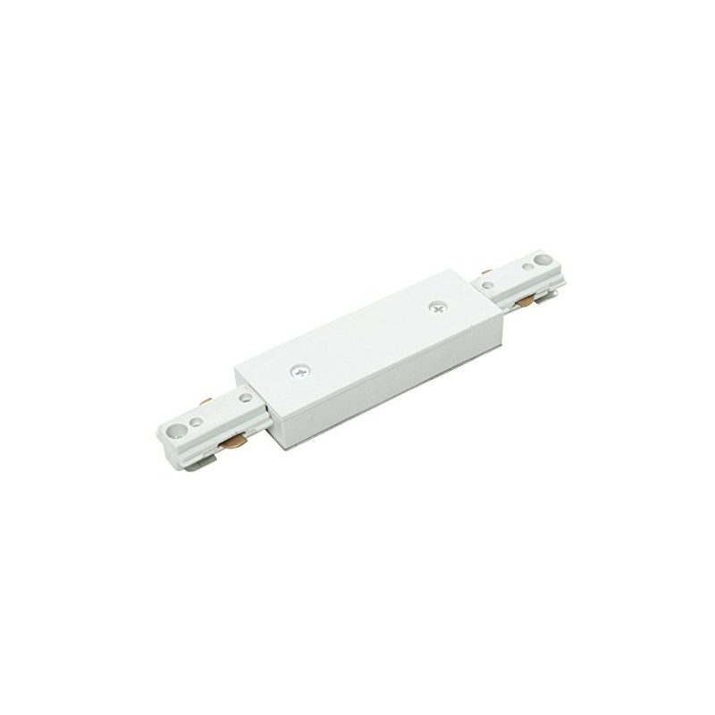 Gloss White 240V Single Circuit Track Central Connector Accessory Track