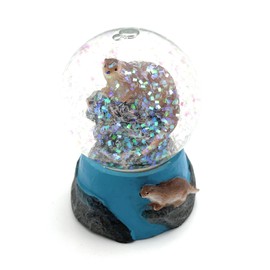 Onwomania Otter Fish Otter Height 6.5 cm Snow Globe Glitter Ball Shake Multicoloured