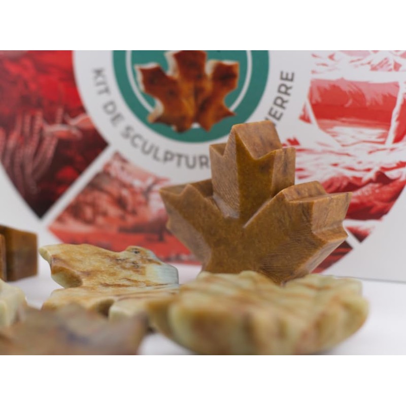 Maple Leaf Studiostone Creative Soapstone Sculpture Carving DIY Arts and