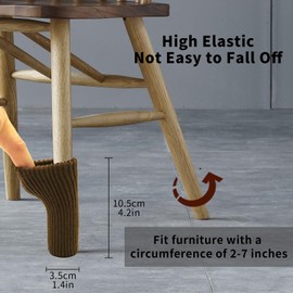 32 PCs Chair Leg Socks Protectors for Hardwood Floors,Knitted Furniture Leg Socks, High Elastic Chair Leg Floor Protectors for Moving Easily and Reduce Noise