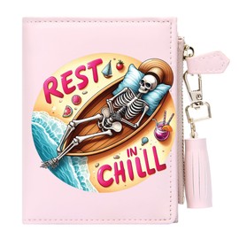 GEEAD Small Wallets for Women Slim Compact Bifold Card Holder Wallet with Zipper Keychain Coin Pocket