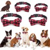 Christmas Collar Dog Cat Collars with Bow Tie Christmas Checked