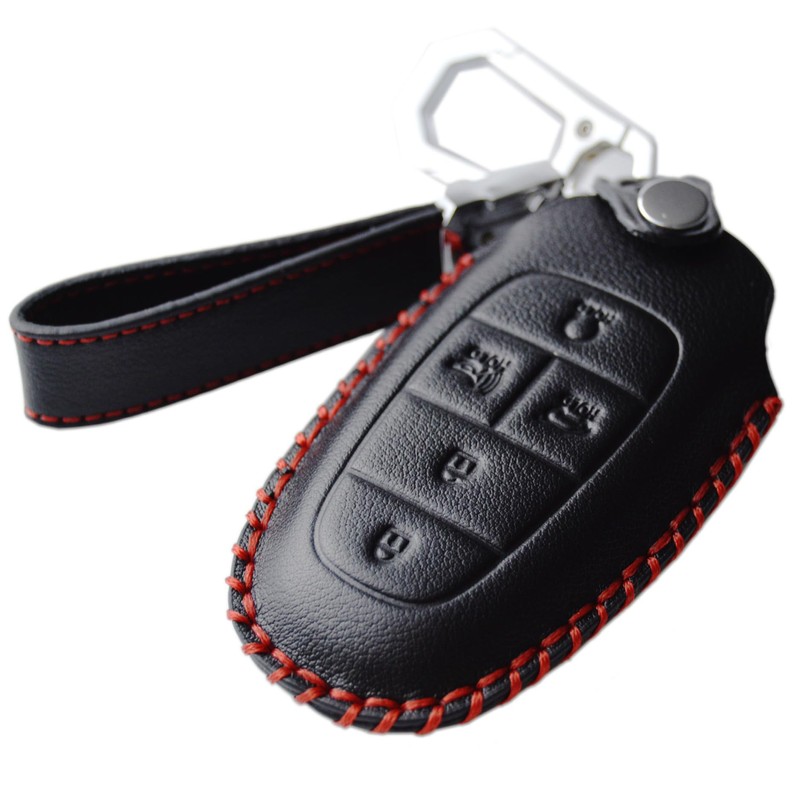 Leather Key Cover for Hyundai Tucson Tuscon Santa Fe Palisade