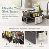 Zirax Kitchen Sink Caddy Organiser, Sink Tidy Sponge Holder with