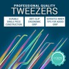 O'Creme Set of Culinary Tweezer Tongs Offset, Straight and Curved,