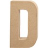 Creativ 26603 20.5 cm 1-Piece Papier Mache Letter D, Beige