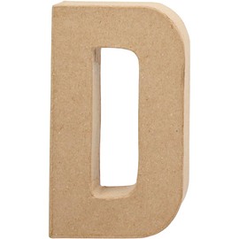 Creativ 26603 20.5 cm 1-Piece Papier Mache Letter D, Beige
