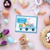 DELORIGIN Cutting Dies with Easter Bunny Car Card Making Stencil