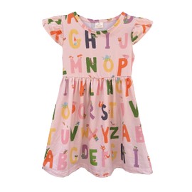 Toddler Little Girls Back to School Dresses -Apple, Pencils, Notebooks, Bookworm, School Bus，Glue,Tellurion,Blackboard Rainbow Dresses (7/8T, Back to School H)