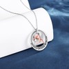 DAYLINLOVE Baseball Necklace Sterling Silver Baseball Player Round Pendant Necklace