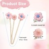 Flower Curtain Tiebacks 2 Pack, Boho Curtain Holdbacks with Adjustable