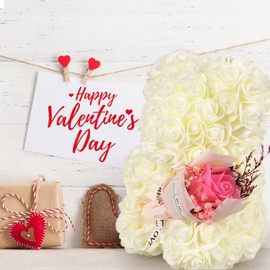 Rose Bear Valentines Day Gifts for Her Rose Flower Bear Teddy Bear Gifts for Girlfriend Anniversary Birthday Gifts Valentines Day Gifts Gifts for Women