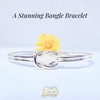 Peach Bomb Silver Bangle For Women with Knot Open Bracelet