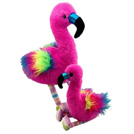 PLUSH TOYS WONDERLAND Fiona The Flamingo Stuffed Bird, Plushie Phoeniconaias Playful Plush Toy Cuddly Easter Gift for Kids - 8 Inch
