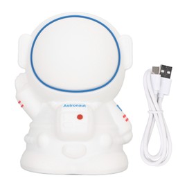 Astronaut Night Light for Kids USB Rechargeable Timing Room Night Lamp Soft Food Grade Baby Nursery Night Lights