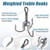 Snagging Hooks Weighted Treble Hooks - 4PCS/8PCS Sharp Treble Fishing