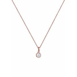 Elli Women's Round Pendant Necklace with Moonstone in 925 Sterling Silver, Moonstone