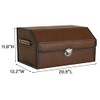 Car Trunk Organizer Leather Storage Box with Lid for Trunk