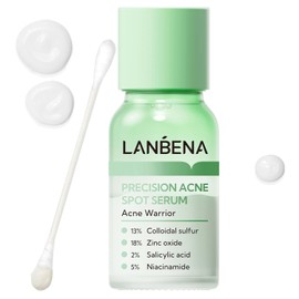 Loción secante para el tratamiento de acné, tratamiento nocturno para el acné en el rostro, suero de precisión para el acné, seca granos, imperfecciones y espinillas y limpia los poros, 0,42 onzas