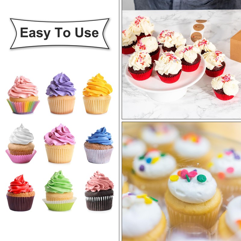 sourcing map 50 Pcs Cupcake Liners, Muffins Paper Baking Cups