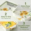 Howise Ceramic Sunflower Baking Casserole Dish with Handles,Large 2 pieces
