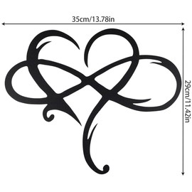 HZBAKLO Metal Wall Art Decor, Infinity Heart Wall Decor Wrought Iron Wall Art Sculpture Love Wall Decor Sign Hanging Decorations for Living Room Wall Art Ornament