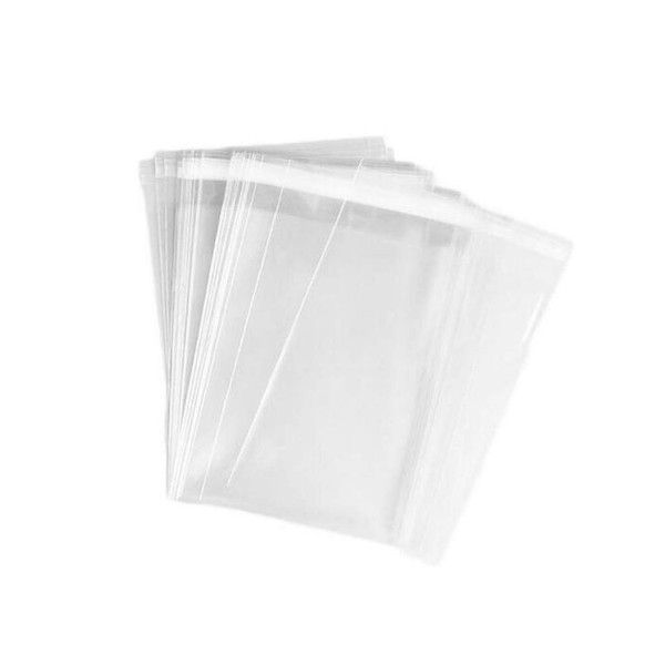 100Pcs 4.5" x 5.5" Clear Cello/cellophane Self-adhesive Sealing Treat Bags Gift Packing Supplies For Bakery Candle Cookie