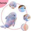 ELAINREN Chubby Rainbow Shark Plush Pillow Soft Colorful Shark Whale