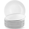 8 Pack Ceramic Dessert Plates, 6 Inch, Round, White
