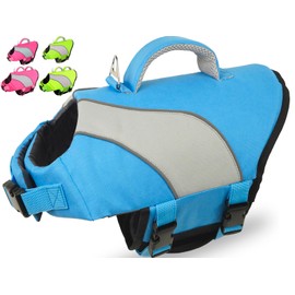 Fragralley Dog Life Jacket, Superior Buoyancy & Security Dog Life Vest for Swimming and Boating, Reflective Dog Life Preservers with Rescue Handle for Small Medium Large Dogs - S (Single Handle)