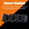 Akozon Nylon Black Hex Spacer, 100 Pieces M3 Hexagon Socket