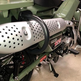 FENGYEMOTO Black Exhaust Crash Bar Guard Compatible with 2019-UP Honda CT125 Trail 125 Hunter Cub