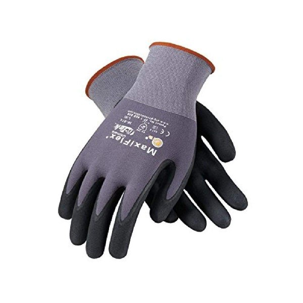 PIP 34-874/M Maxi Flex Ultimate 34874 Foam Nitrile Palm Coated Gloves, Gray, Medium (36 Pair), 8/m
