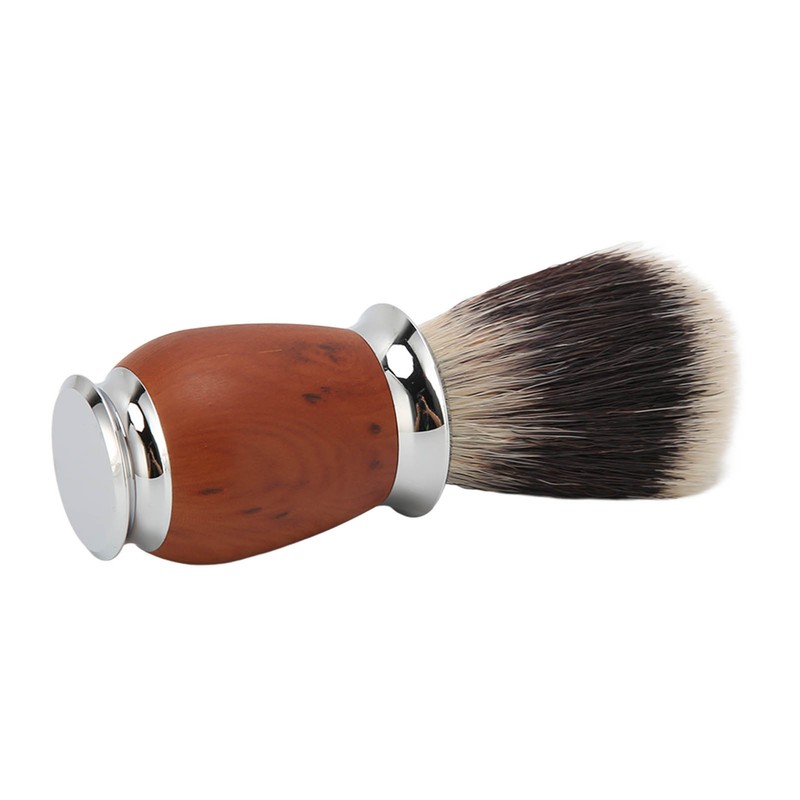 Nylon Men Shaving Brush with Wooden Handle Lightweight Soft for
