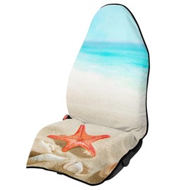 Yewattles Beach Starfish Waterproof Sweat Towel Seat Cover After Workout Outdoor Sport Activities for Kid Dog Non-Slip Universal Fit Car Van Truck SUV Seat Machine Washable Car Seat Protector