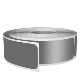 Royal Green Rectangular Color-Coding Labels 3x1 Metallic Silver Sticker Roll (75mm x 25mm) - 250 Pack