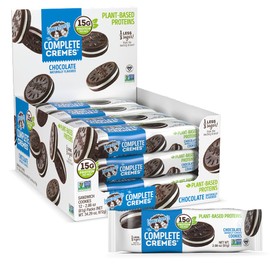 Lenny & Larry's Lenny & Larry's The Complete Cremes, Sandwich Cookies, Chocolate, Vegan, 5g Plant Protein, 6 Cookies Per Pack (Box of 12)