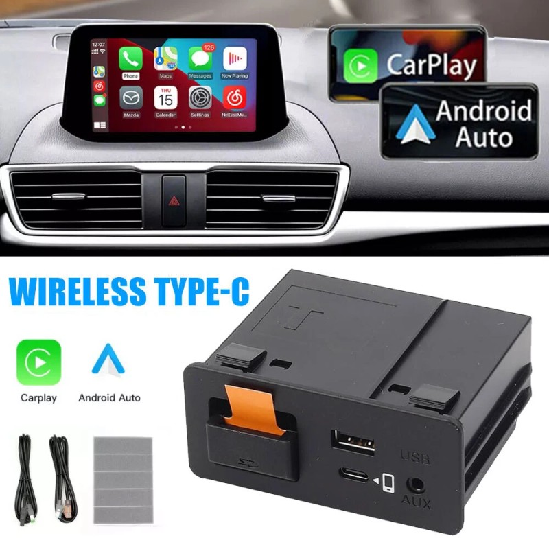 flashlight-6 Wireless Carplay Android Auto Retrofit Kit For Mazda 3