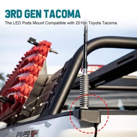 NORTHYUN LED Pod Mount CB Antenna Whip Flag Mounting Bracket Compatible with Toyota Tacoma 2016+ Driver Side 1PC