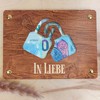 Liebesschloss - XL Geldgeschenk aus Holz inkl. Ständer | Liebe