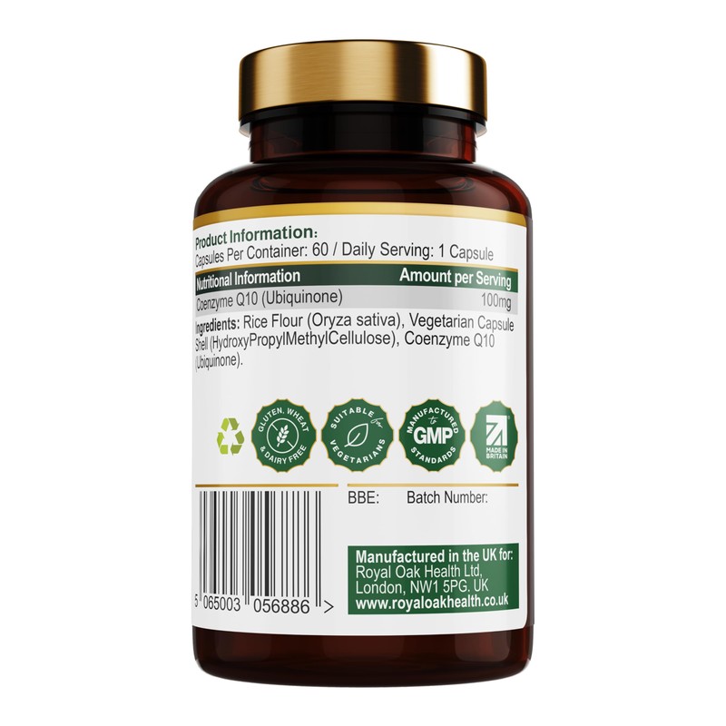 Royal Oak Health CoQ10 100mg Vegan Capsules - 2 Month