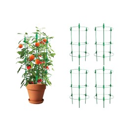 HTWNK adjustable Tomato Plant Support Cages. 4 Pack 36 Inch Tomato Plant Stakes for Climbing Plants,Vegetables，Flowers，Fruit.