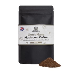 Merryhill Mushrooms - Lion’s Mane Mushroom Ground Coffee - Focus | Adaptogenic, Medium Roast Mushroom Coffee Made With Lion's Mane Extract (80g)